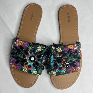 Express Floral+Crystal Sandals